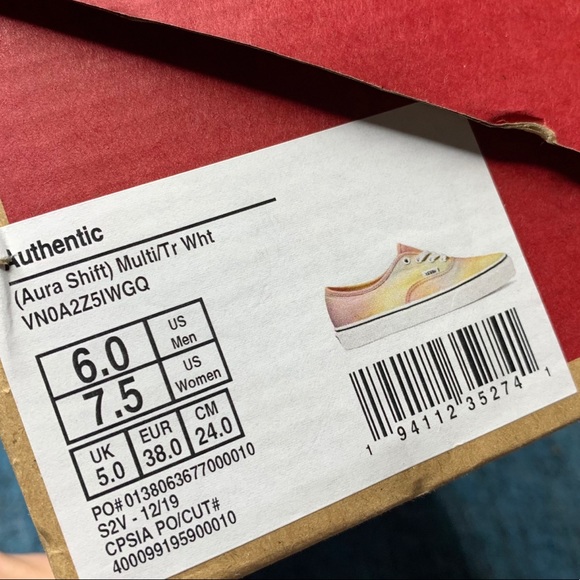NWT Vans Authentic Aura Shift Tie Dye Sneakers - Picture 9 of 10